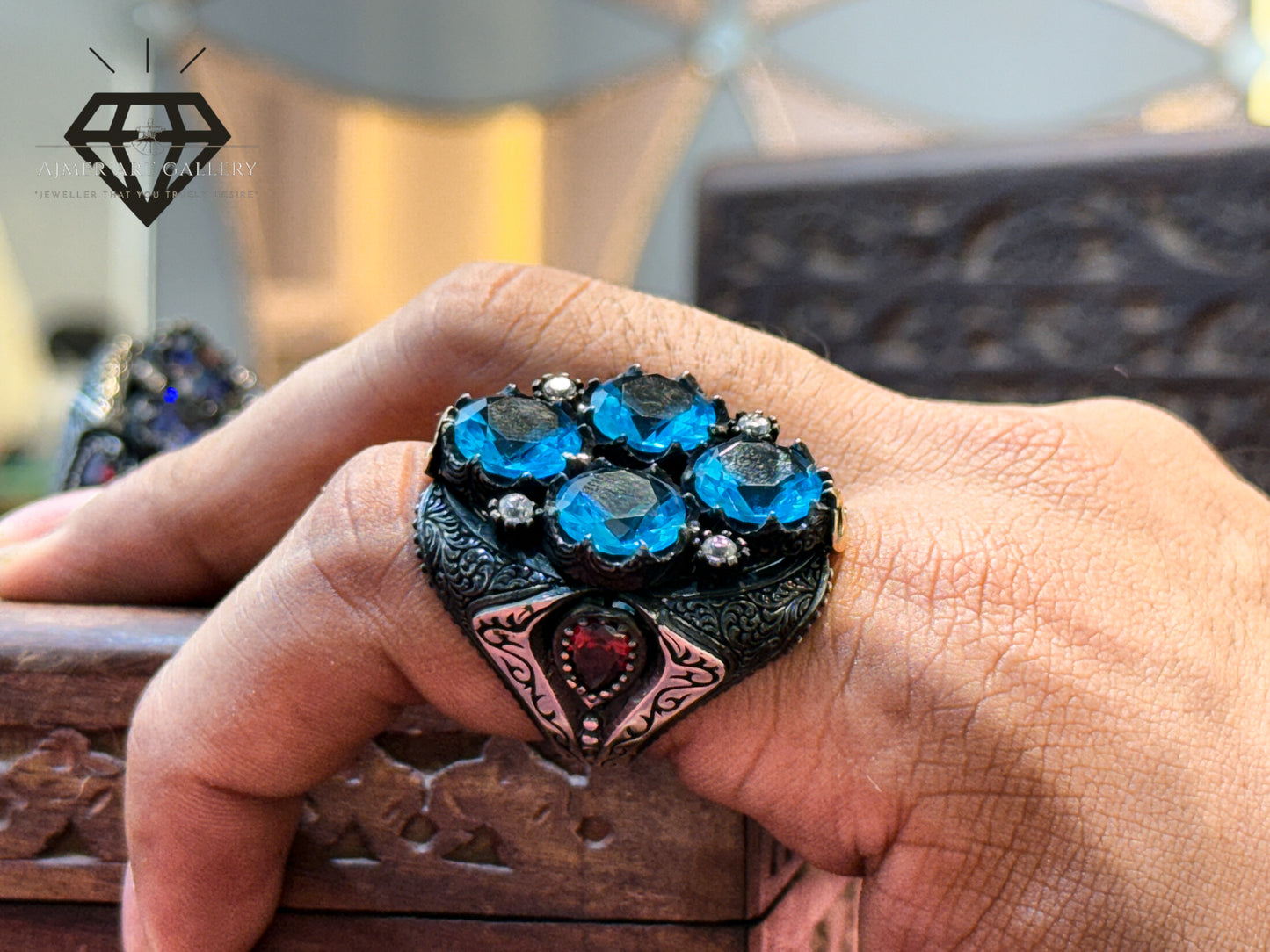 Blue Zirconia Ring