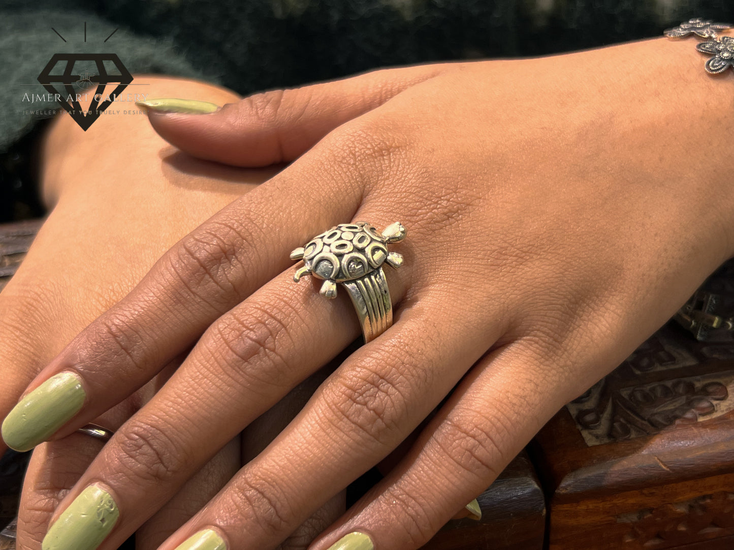 Exclusive Pure 92.5 Italian Silver Turtle Design Ring