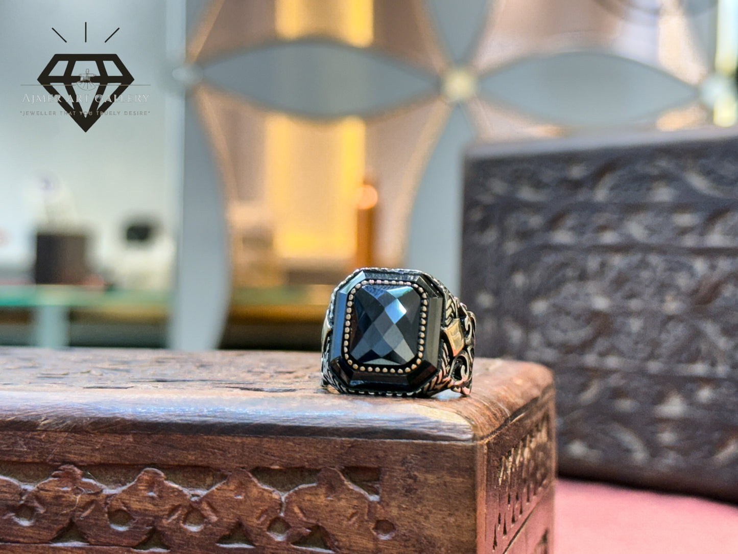 Black Zirconia Turkish Ring