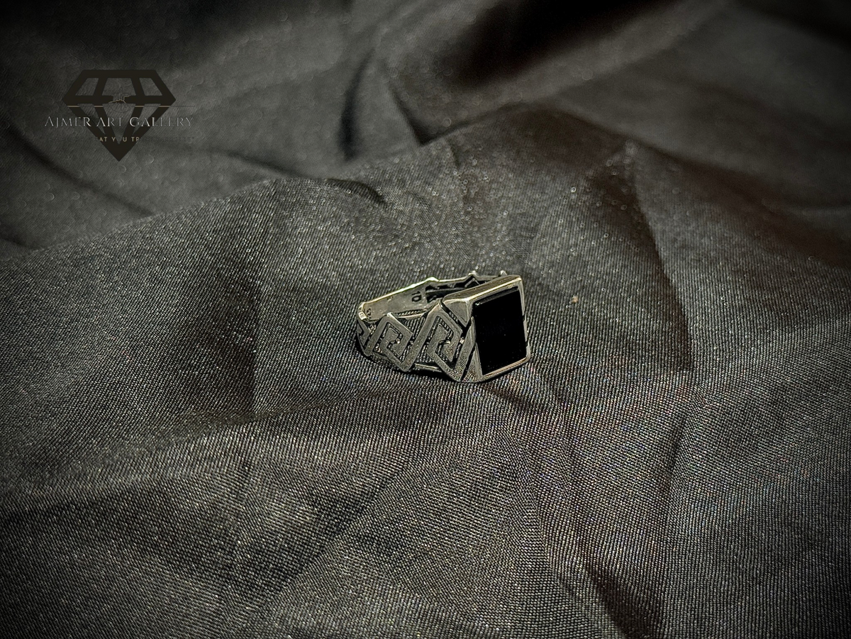 Black Aqeeq Ring