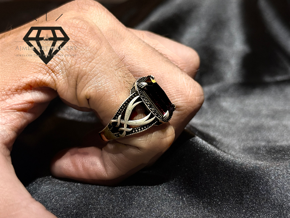 Red Diamond Zulfiqar Ring