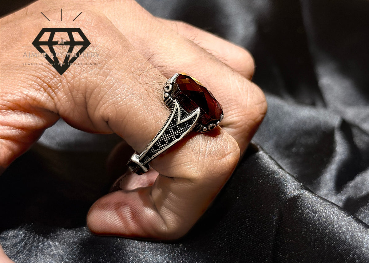 Red Diamond Zulfiqar Ring