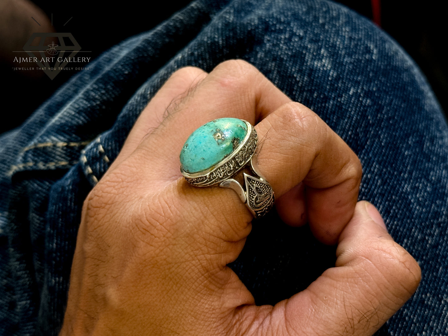 Feroza / Turquoise Ring For Men