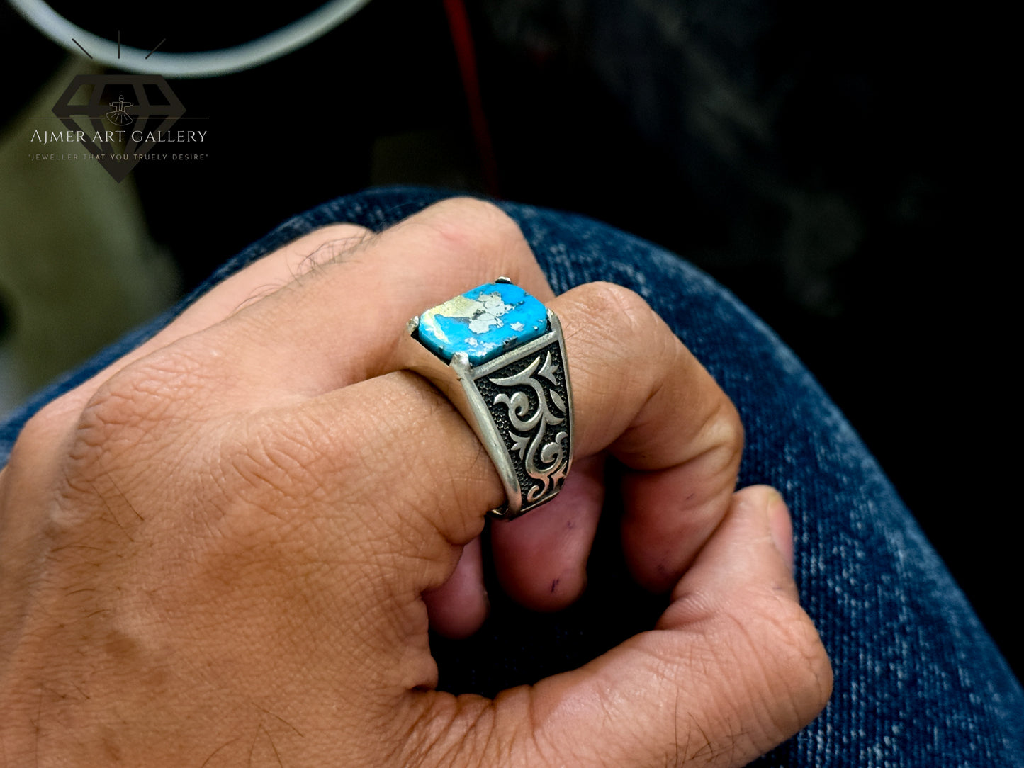 Feroza / Turquoise Ring For Men