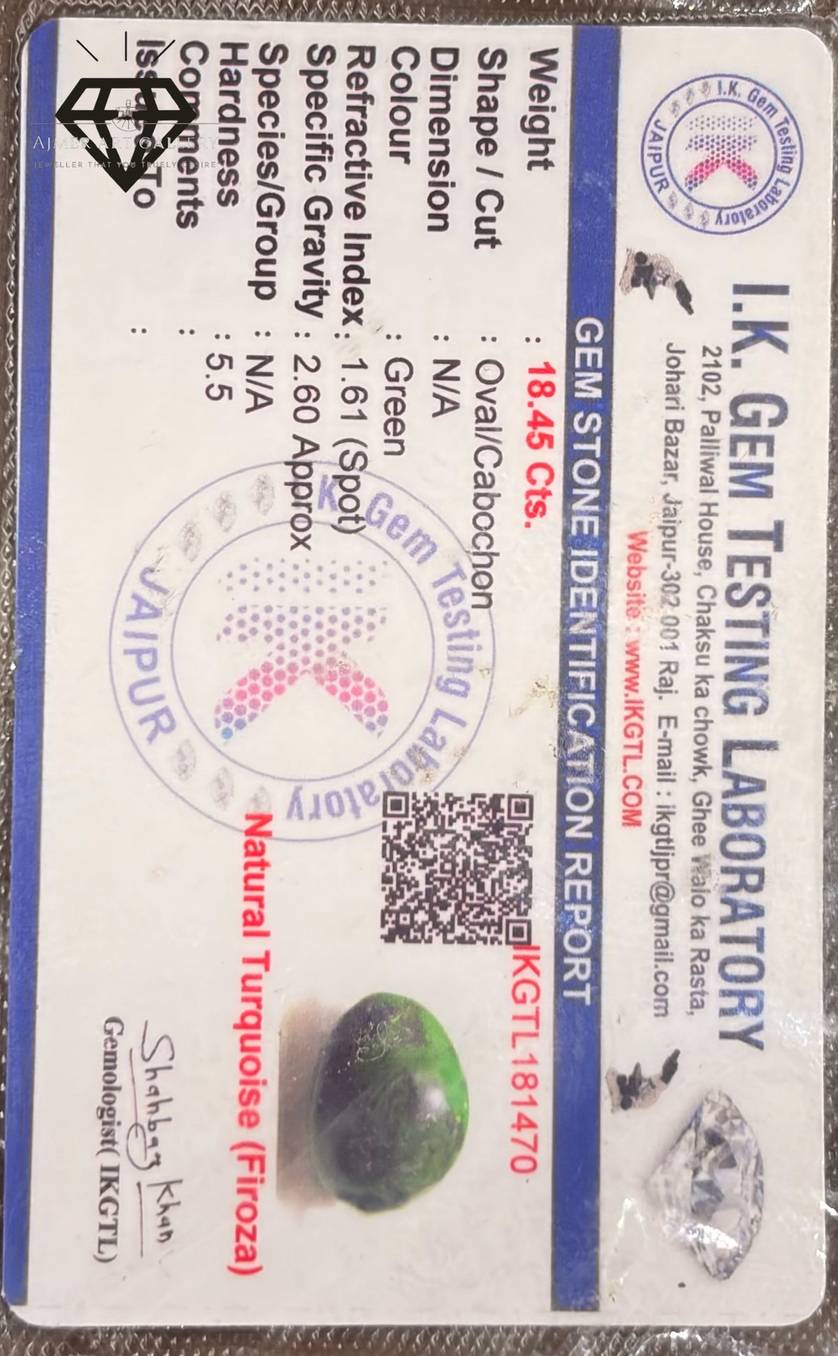 Hussaini Feroza Gemstone