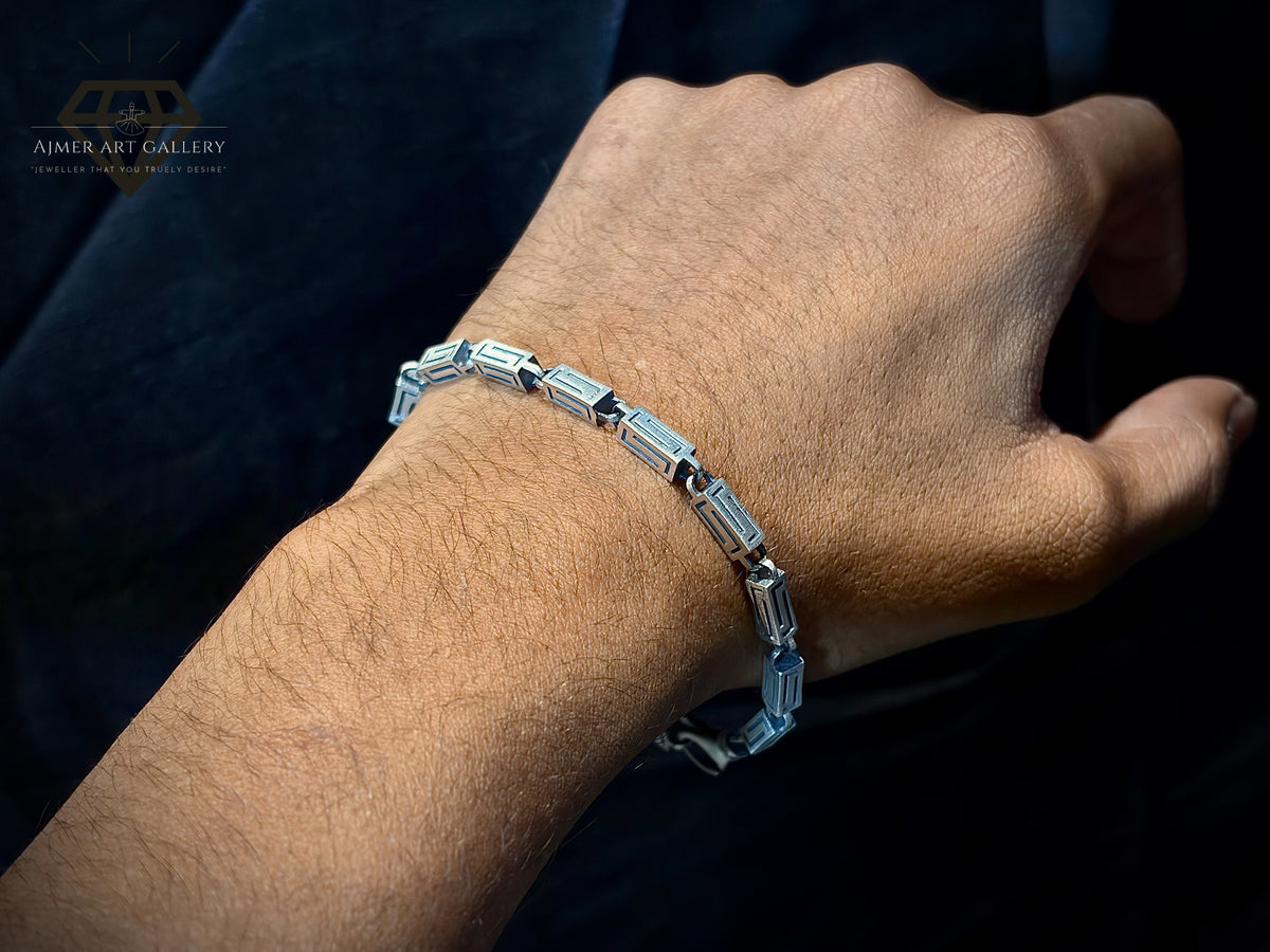 Men's Silver Lightweight Bracelet