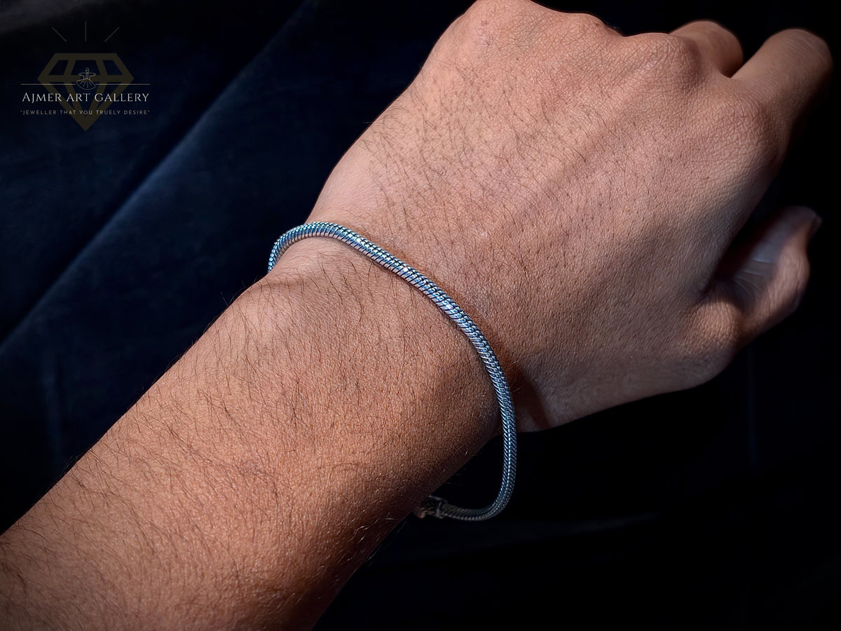Men's Silver Lightweight Bracelet