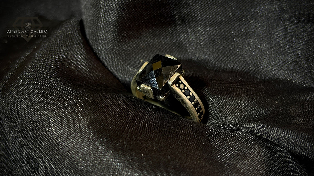 Men's Black American Diamond Ring