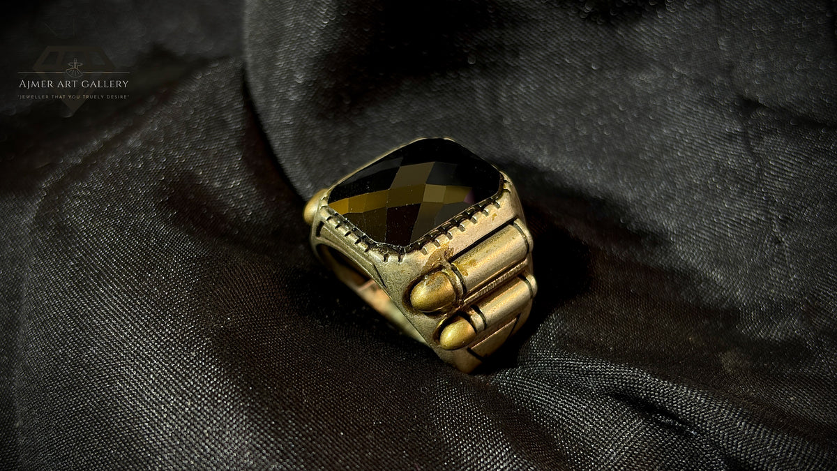 Men's Black American Diamond Ring