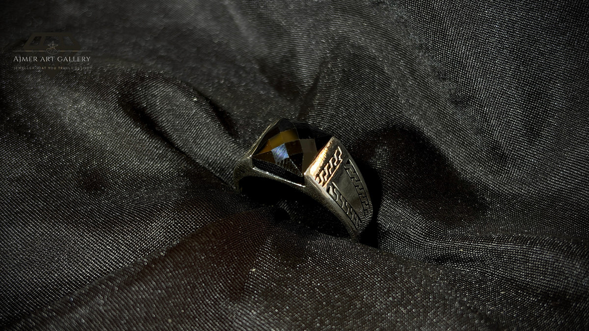 Men's Black American Diamond Ring