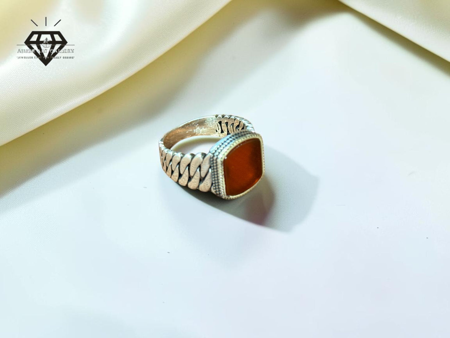 Red Aqeeq Ring