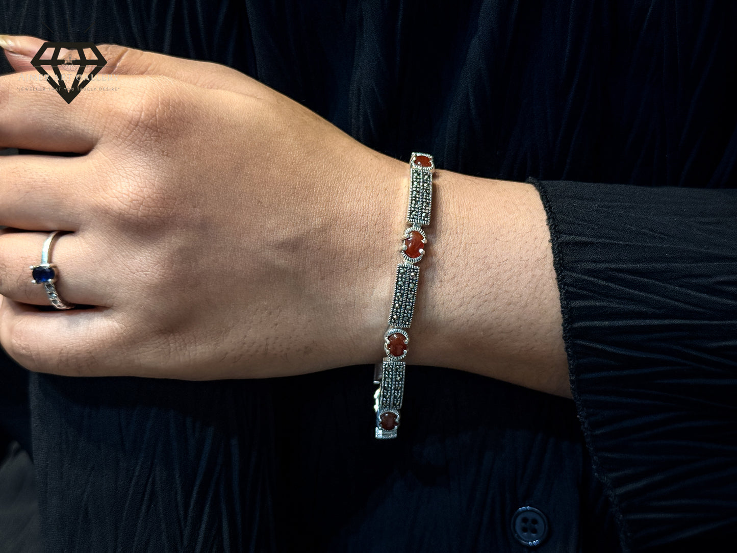 Marcasite Bracelet With Multiple Stone For Women