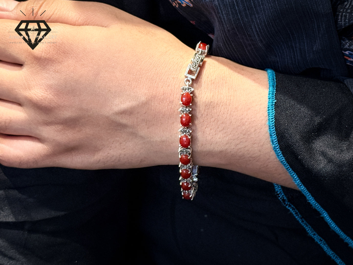 Red Stone Bracelet For Women