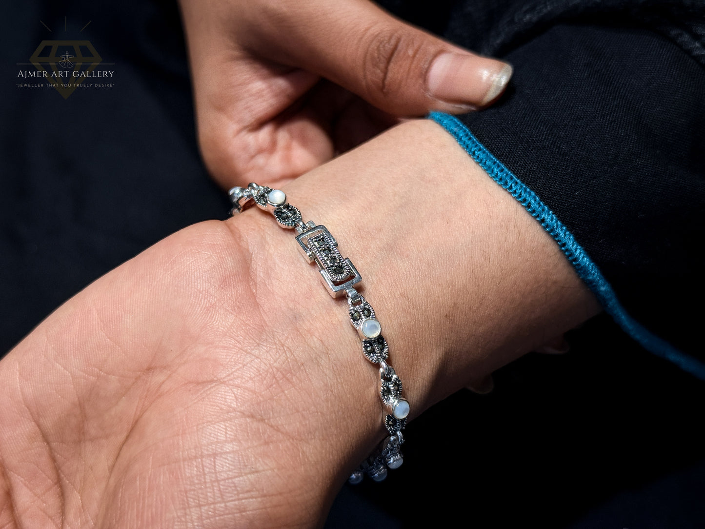 white Gemstones Bracelet For Women