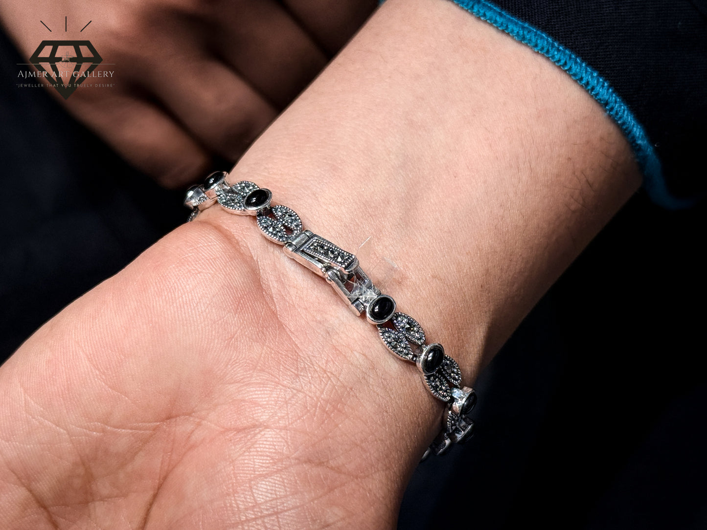 Premium Black Gemstones Bracelet For Women
