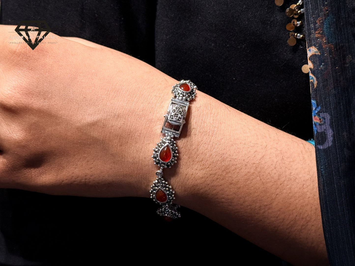 Premium Red Gemstones Bracelet For Women