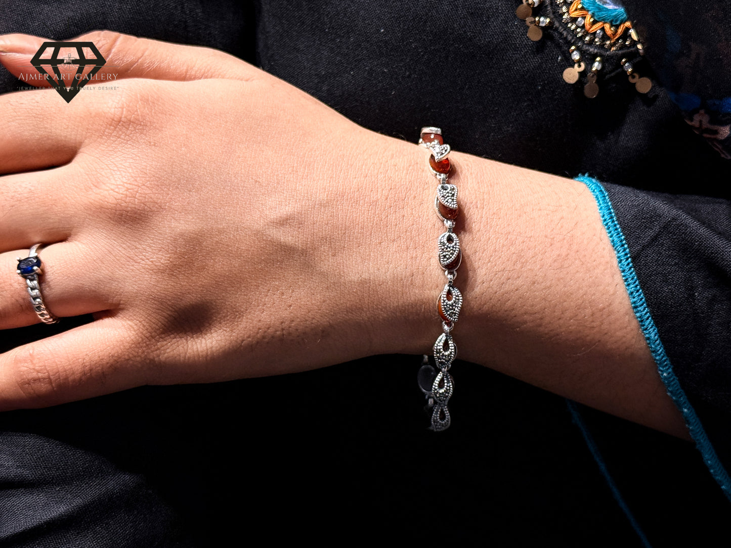 Red Gemstones Bracelet For Women