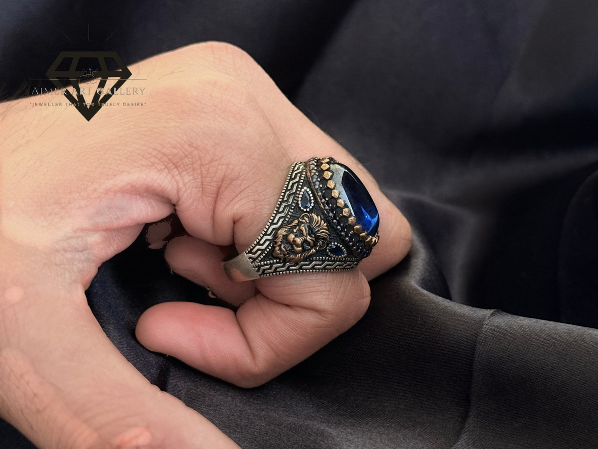 Blue Diamond Ring