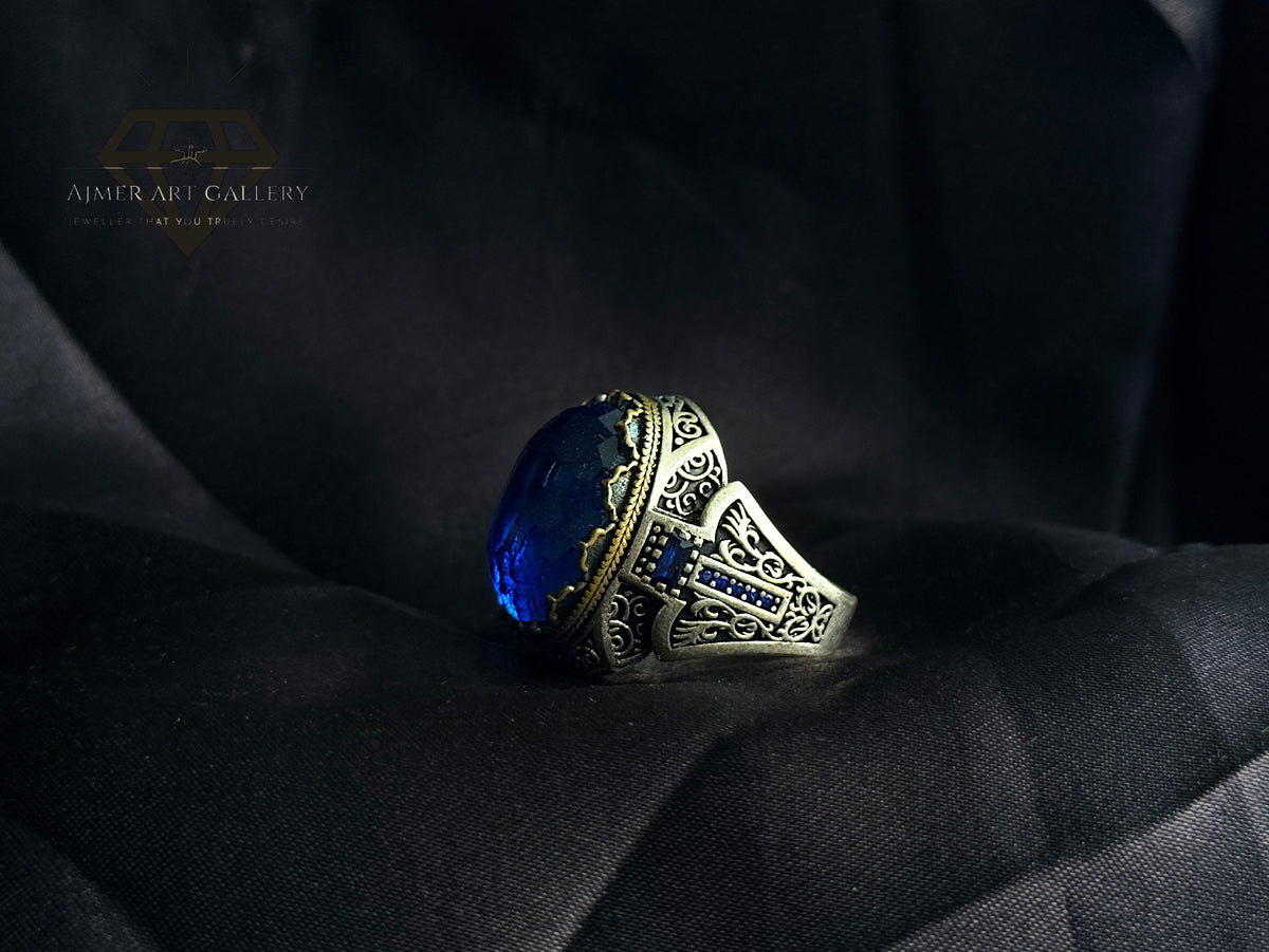 Blue Diamond Ring