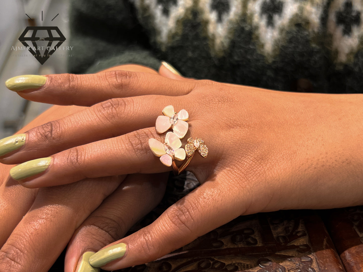 Pure 92.5 Italian Silver Ladies Flower Ring