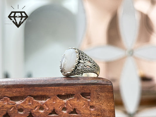 Sulemani Aqeeq/Agate Stone Turkish Ring.