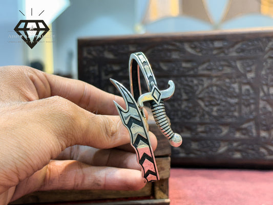 Zigzag Zulfikar Silver Kada
