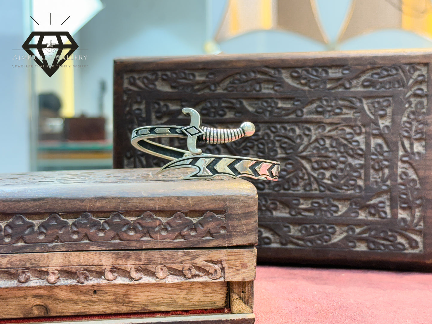 Zigzag Zulfikar Silver Kada