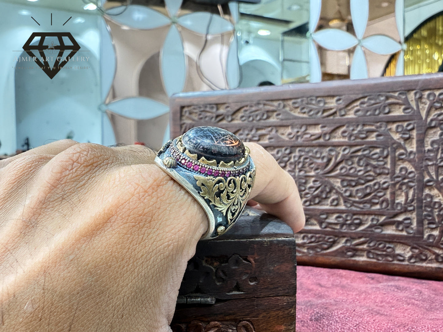 Sulemani Naksh Pure Silver Turkish Ring