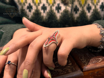 Pure 92.5 Italian Silver Ladies Ring Beautiful Ring