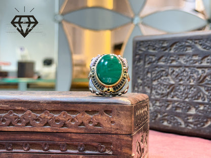 Dana Firanga/Malachite Stone Turkish Ring