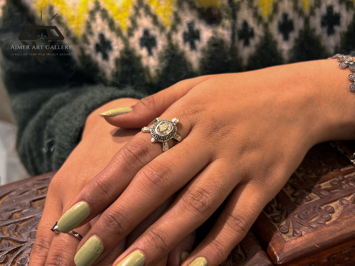 Elegant pure 92.5 Italian Silver Turtle Designer Ladies Ring Premium Daliy Wear Jewelry