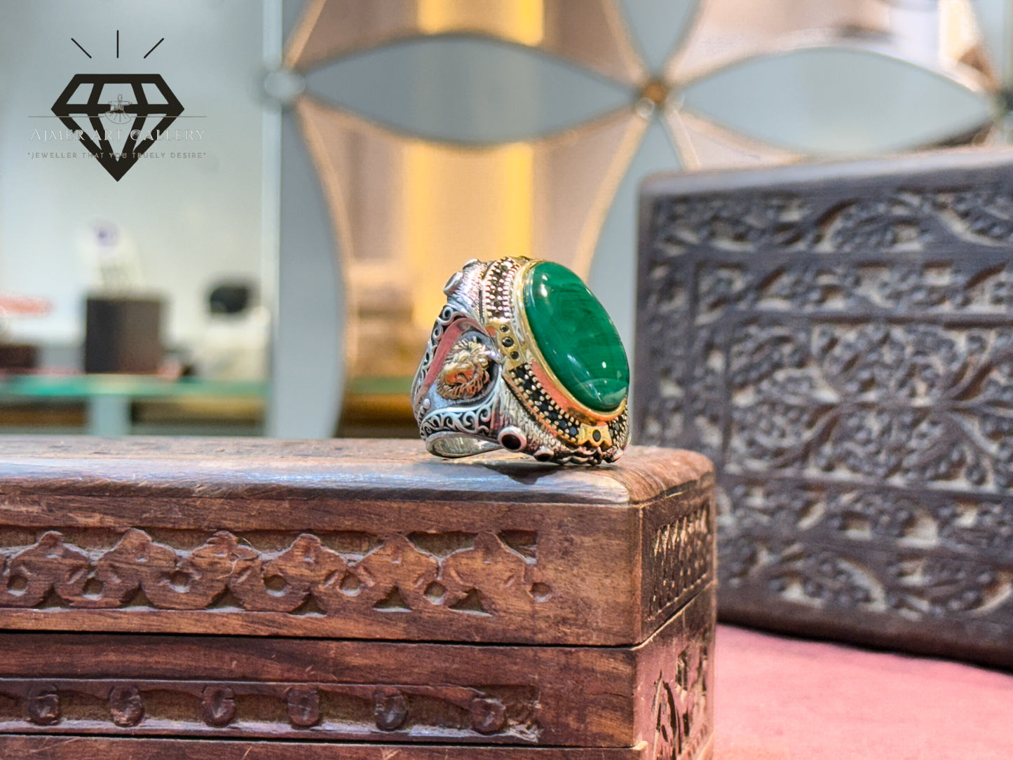 Dana Firanga/Malachite Stone Turkish Ring