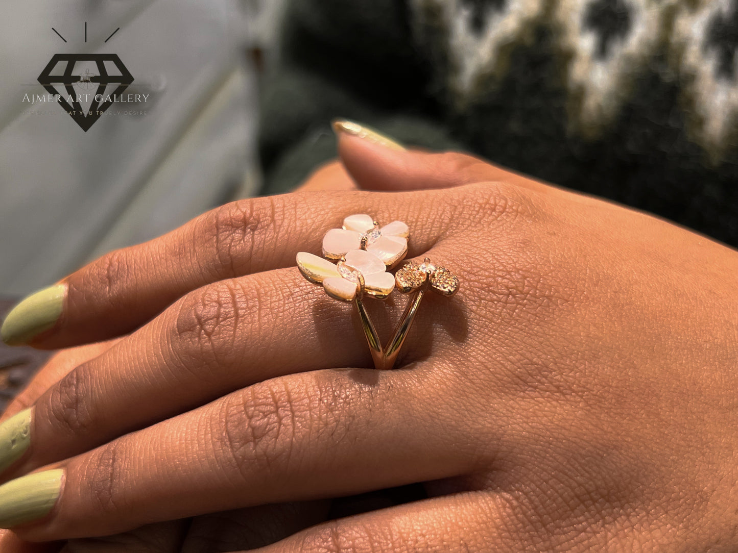 Pure 92.5 Italian Silver Ladies Flower Ring
