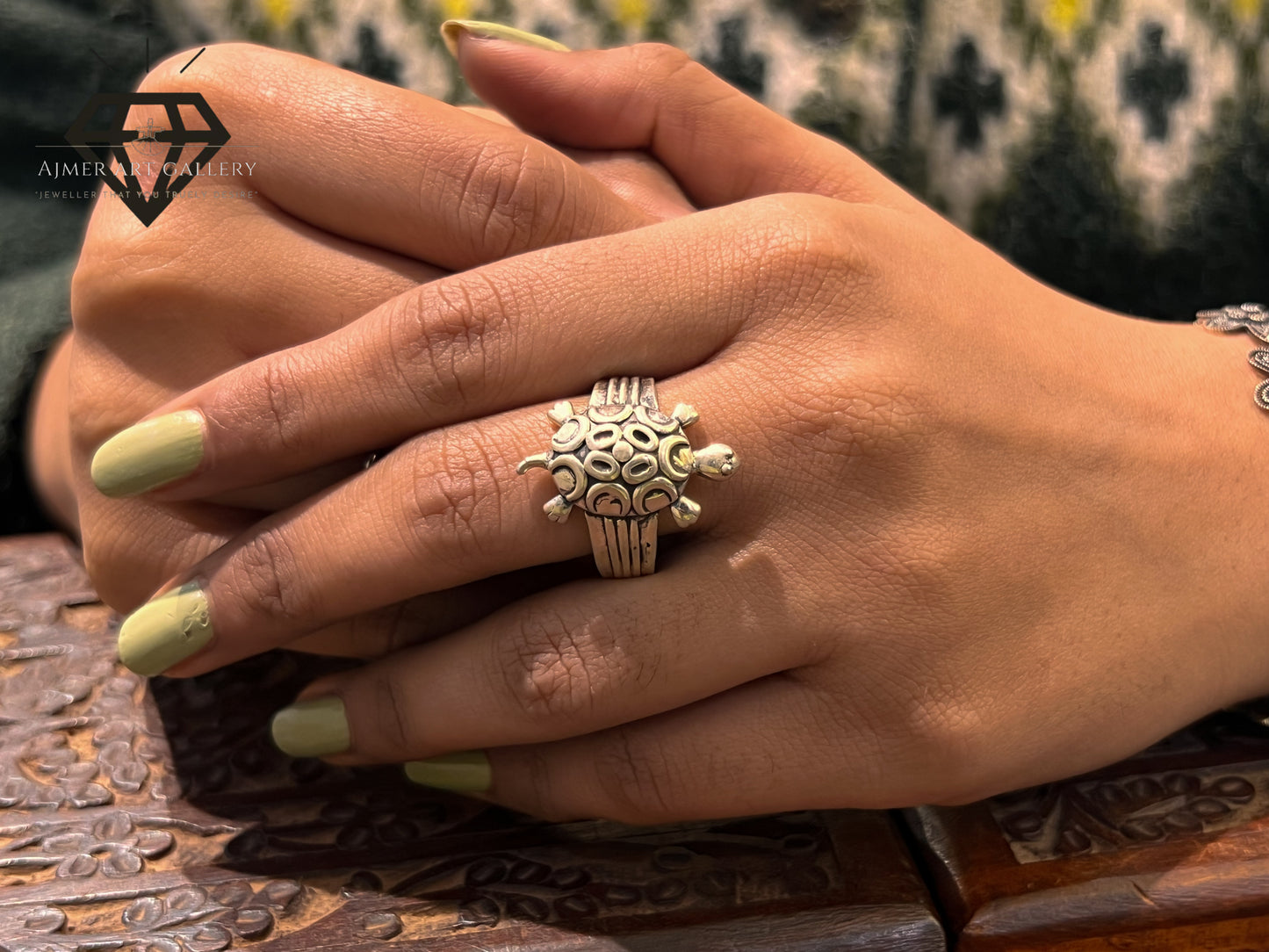 Exclusive Pure 92.5 Italian Silver Turtle Design Ring