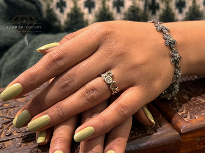 Pure 92.5 Italian Silver Ladies Ring + Love Design Ring 😍