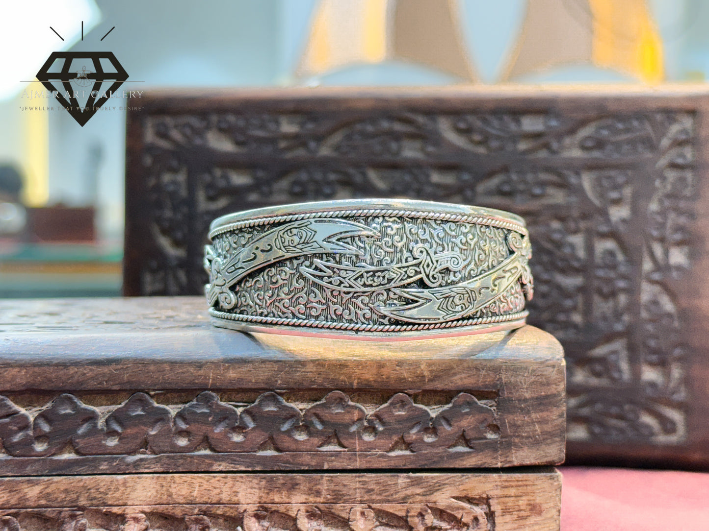 Zulfikar Oxidised Silver Kada