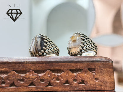 Sulemani Aqeeq/Agate Stone Turkish Ring.