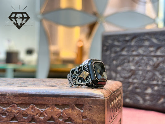 Black Zirconia Turkish Ring