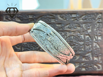 Zulfikar Oxidised Silver Kada