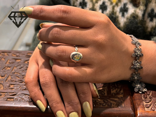 Pure 92.5 Italian Silver Ladies Ring Ring