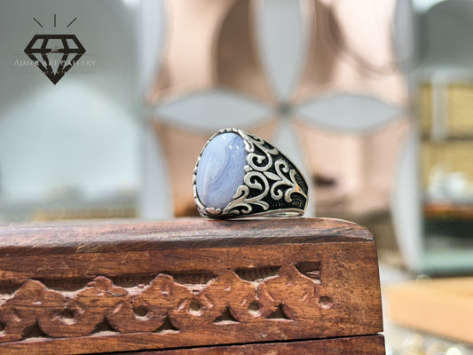 Sulemani Aqeeq/Agate Stone Turkish Ring.