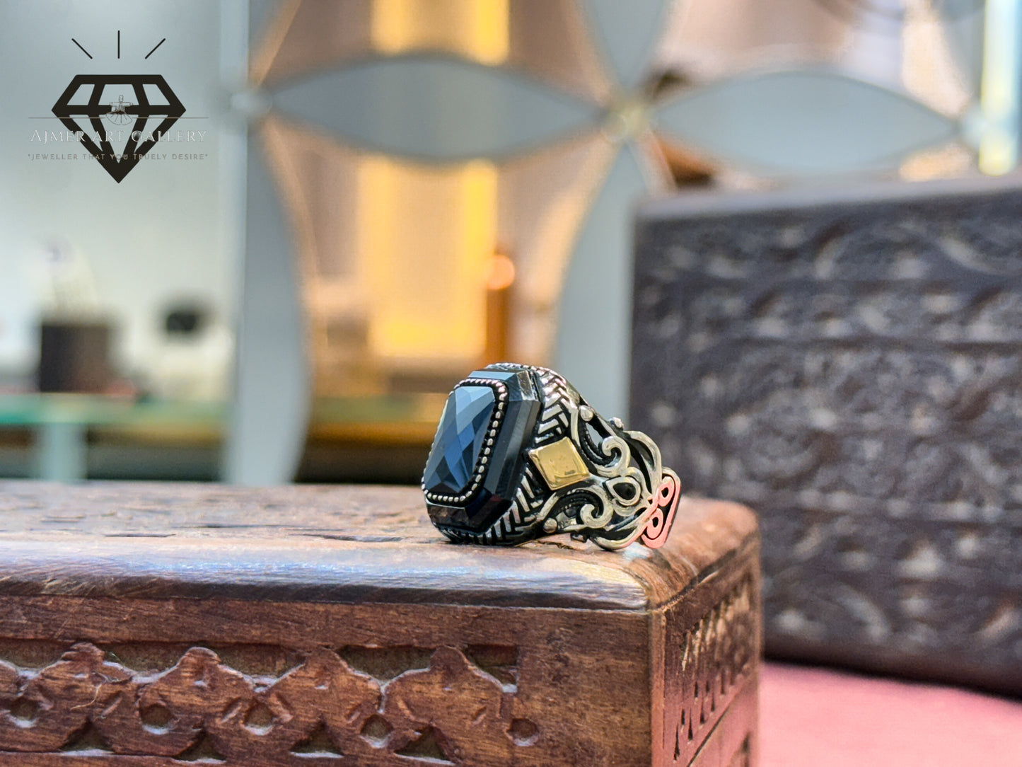 Black Zirconia Turkish Ring