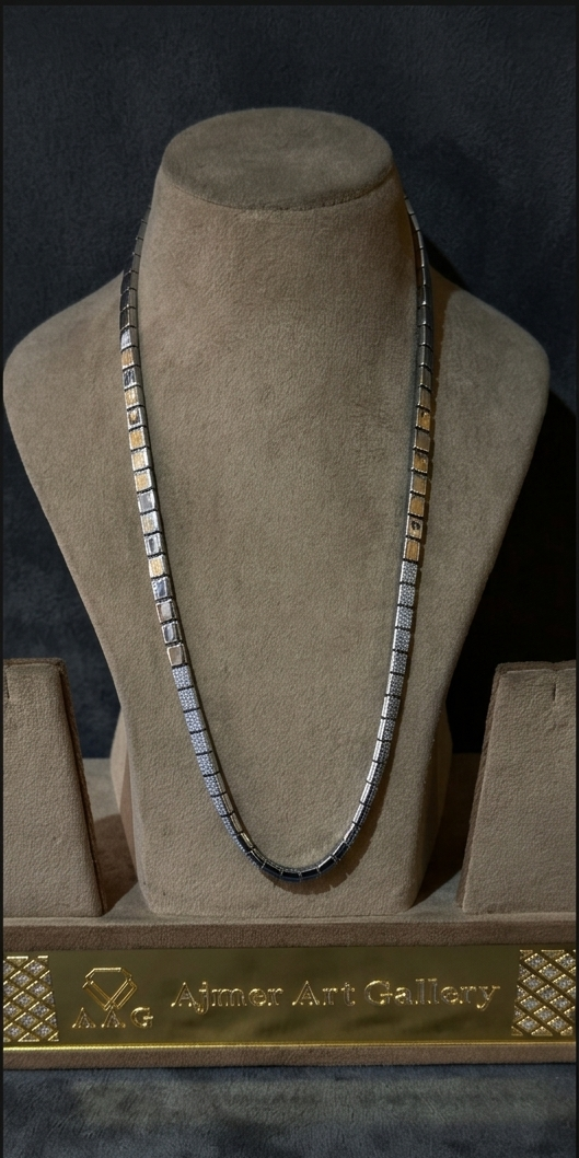 Box link / Tennis inspired design Chain for Men