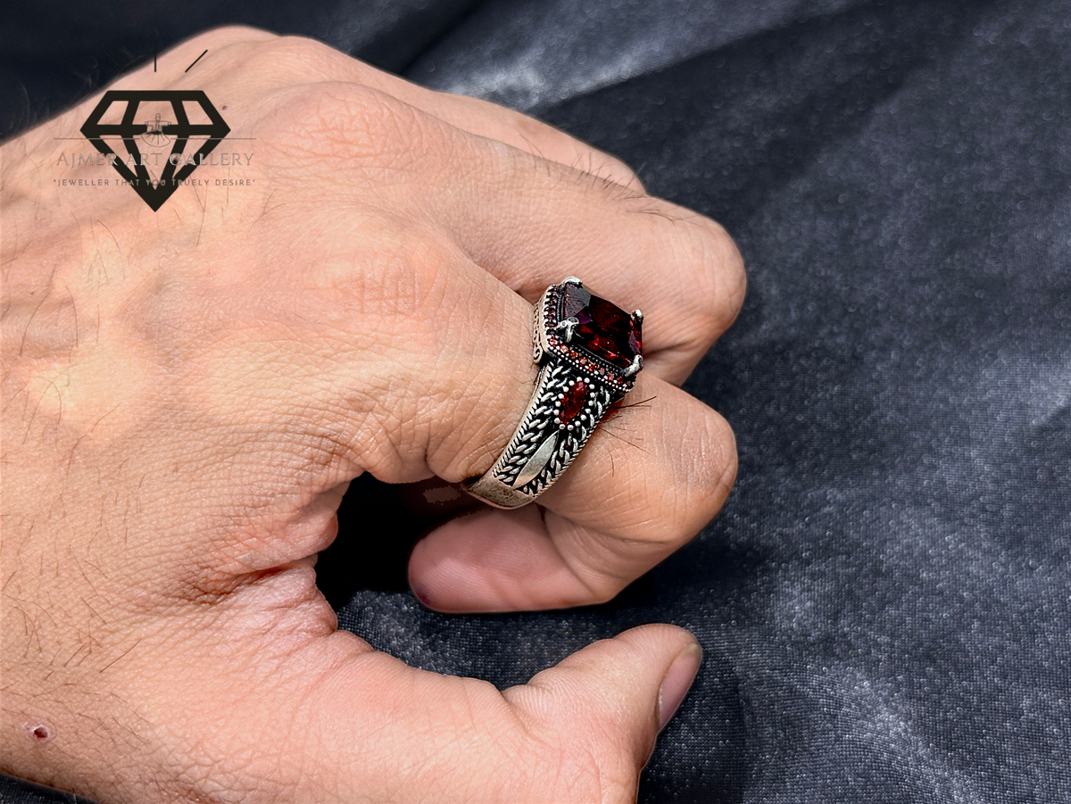 Red Diamond Couple Ring