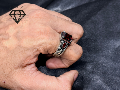 Red Diamond Couple Ring