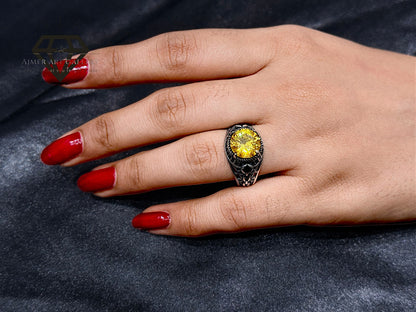 Yellow Diamond Couple Ring