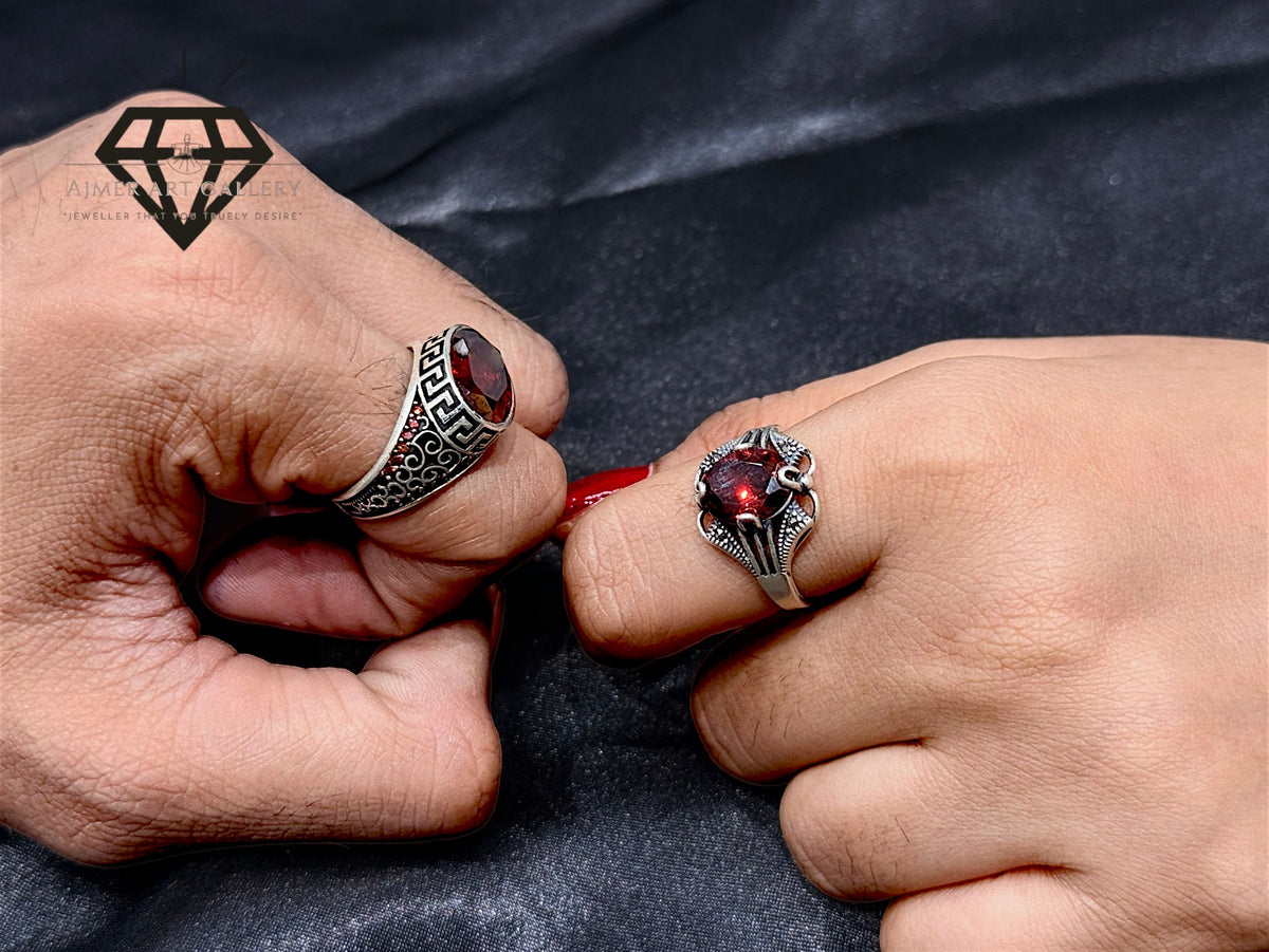 Red Diamond Couple Ring