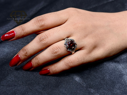 Red Diamond Couple Ring
