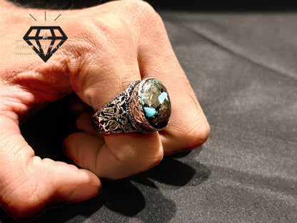 Feroza Stone Couple Ring