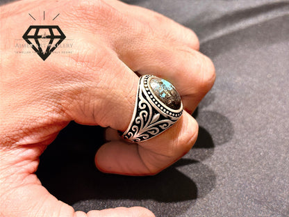 Feroza Stone Couple Ring